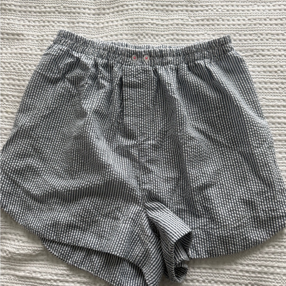 Free People Black and White Checkered Women's Shorts
